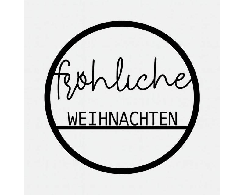RIFFELMACHER & WEINBERGER Christbaumschmuck Dekoring 'fröhliche Weihnachten', 35 cm, Schwarz von RIFFELMACHER & WEINBERGER