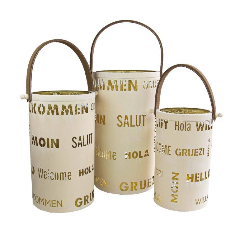 RIFFELMACHER & WEINBERGER Christbaumschmuck Laternen 3er Set Willkommen / Welcome, Metall RIFFELMACHER & WEINBERGER Christbaumschmuck Laternen 3er Set Willkommen / Welcome, Metall von RIFFELMACHER & WEINBERGER