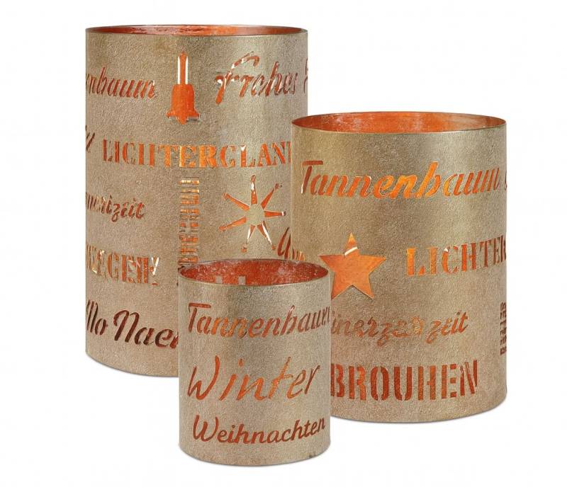 RIFFELMACHER & WEINBERGER Christbaumschmuck Laternen Set 3-tlg, Bronze Grau, Kerzenhalter bi RIFFELMACHER & WEINBERGER Christbaumschmuck Laternen Set 3-tlg, Bronze Grau, Kerzenhalter bi von RIFFELMACHER & WEINBERGER