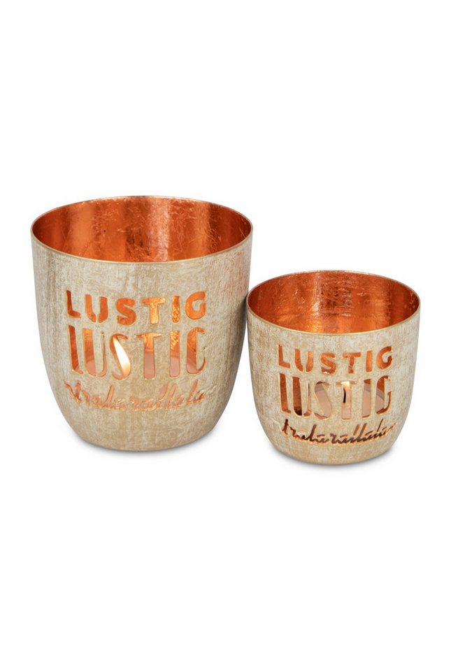 RIFFELMACHER & WEINBERGER Christbaumschmuck Lichter 2er Set Lustig lustig tralalala, Metall von RIFFELMACHER & WEINBERGER
