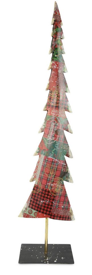 RIFFELMACHER & WEINBERGER Christbaumschmuck Metall Weihnachtsbaum stehend, Rot Grün, 16,5×67 von RIFFELMACHER & WEINBERGER