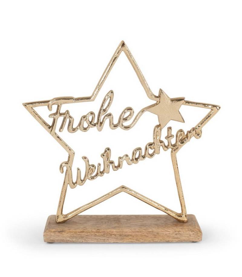 RIFFELMACHER & WEINBERGER Christbaumschmuck Stern 'Frohe Weihnachten', Gold 25x25,5 cm RIFFELMACHER & WEINBERGER Christbaumschmuck Stern 'Frohe Weihnachten', Gold 25x25,5 cm von RIFFELMACHER & WEINBERGER