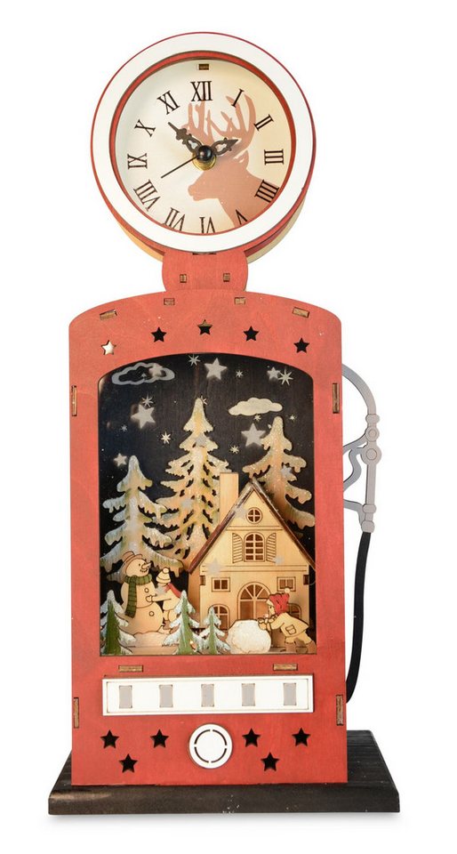 RIFFELMACHER & WEINBERGER Christbaumschmuck Weihnachtsdeko Retro-Zapfsäule mit Uhr & LED, Hol RIFFELMACHER & WEINBERGER Christbaumschmuck Weihnachtsdeko Retro-Zapfsäule mit Uhr & LED, Hol von RIFFELMACHER & WEINBERGER
