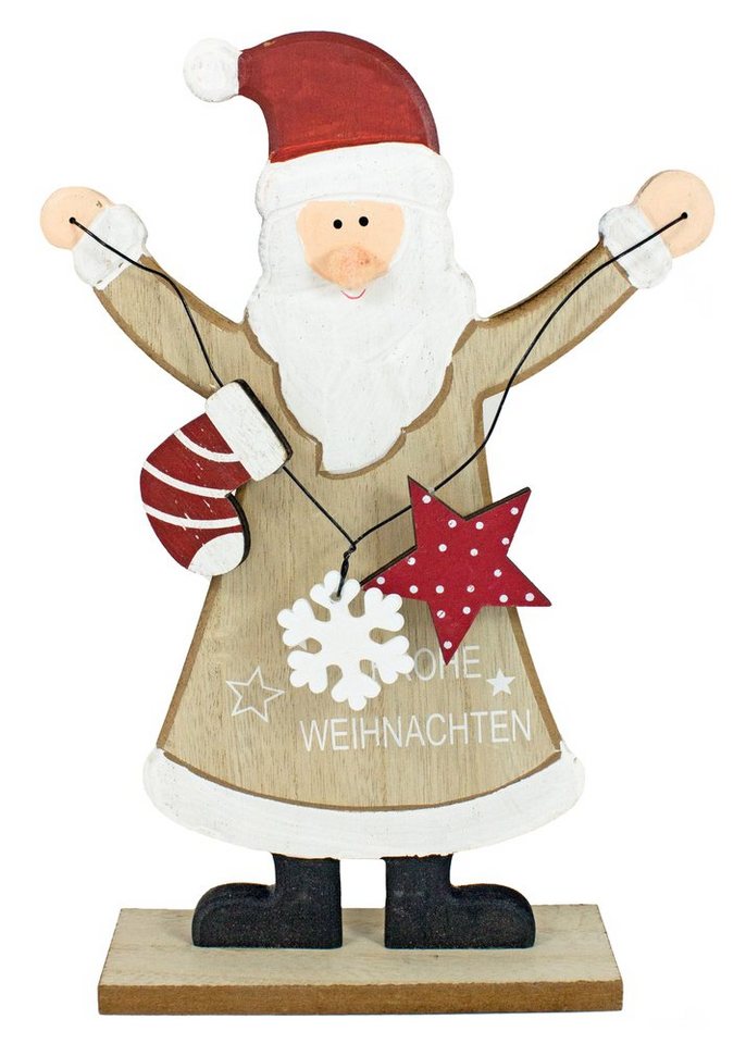 RIFFELMACHER & WEINBERGER Christbaumschmuck Riffelmacher Weihnachtsmann mit Dekokette 18224 - von RIFFELMACHER & WEINBERGER