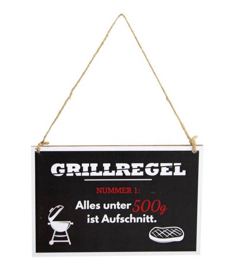 RIFFELMACHER & WEINBERGER Dekofigur Riffelmacher BBQ Schild aus Holz zum Hängen von RIFFELMACHER & WEINBERGER