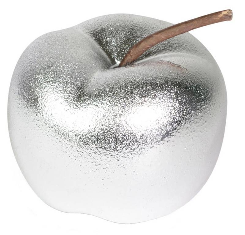 RIFFELMACHER & WEINBERGER Dekofigur Silberner Apfel "Dolomit" - Tischdekoration (1 St), Metallfinish von RIFFELMACHER & WEINBERGER