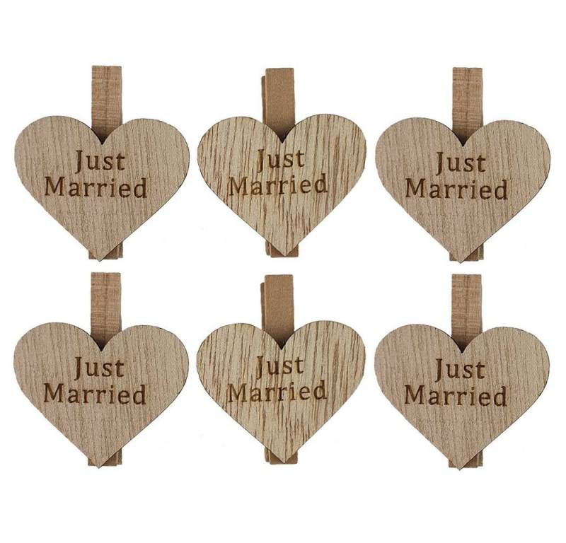 RIFFELMACHER & WEINBERGER Dekoobjekt Riffelmacher Dekoklammern 'Just married' ca. 4,5 c von RIFFELMACHER & WEINBERGER