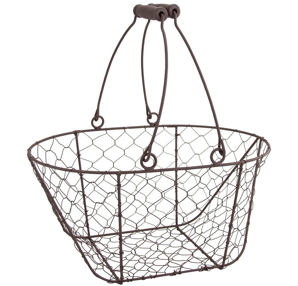 RIFFELMACHER & WEINBERGER Dekoobjekt Metallkorb mit Griffen 31 x 22 cm - Drahtkorb RIFFELMACHER & WEINBERGER Dekoobjekt Metallkorb mit Griffen 31 x 22 cm - Drahtkorb von RIFFELMACHER & WEINBERGER