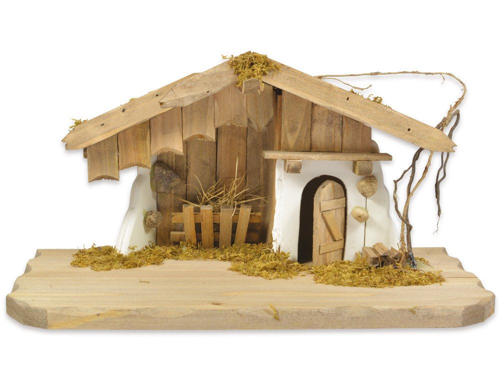 RIFFELMACHER & WEINBERGER Krippen-Zubehör Krippenstall Weihnachtskrippe 'Kötzing' 30x16x15cm von RIFFELMACHER & WEINBERGER