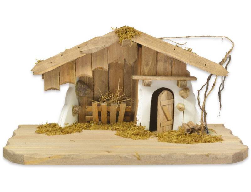 RIFFELMACHER & WEINBERGER Krippen-Zubehör Krippenstall Weihnachtskrippe 'Kötzing' 30x16x15cm von RIFFELMACHER & WEINBERGER