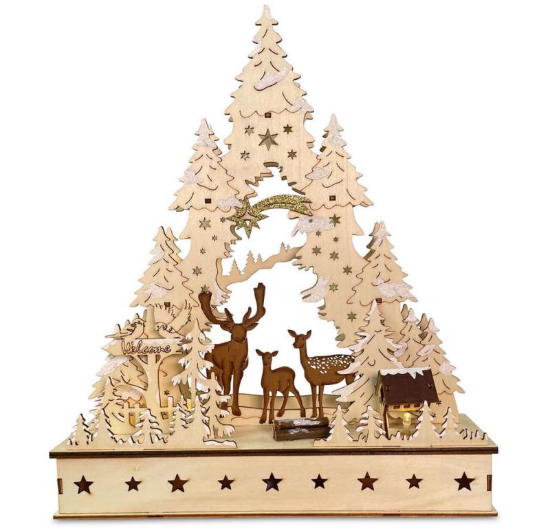 RIFFELMACHER & WEINBERGER Christbaumschmuck Riffelmacher LED Schwibbogen 'Hirsche und Tannen' RIFFELMACHER & WEINBERGER Christbaumschmuck Riffelmacher LED Schwibbogen 'Hirsche und Tannen' von RIFFELMACHER & WEINBERGER