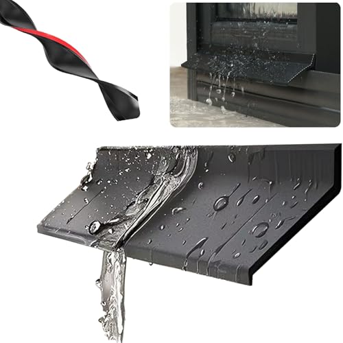 Fenster-Regenabweiser, Selbstklebender Regendichtungsstreifen, Sturmsicherer Fensterschutz, Zuschneidbarer Flexibler Gummi für Türen/Fenster/Auto, Reduzierung Von Regengeräuschen(2m(6.6ft),5.5cm) von RIFWOVE