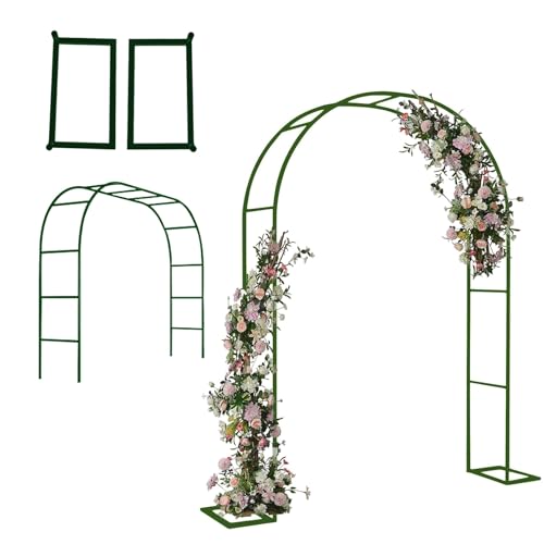 Witterungsbeständiger Rosenbogen, Metall Pergola Rankhilfe Rankgitter Torbogen, Grün, Gartenbogen for Kletterpflanzen, Garten, Pergola, Gartenlaube, Wetterfest, Rankhilfe, Torbogen, Spalier, Deko(Colo von RIFWOVE