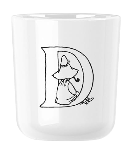 Rig-Tig Tasse Moomin ABC - D, Becher mit Buchstabe, Kunststoff, Weiß, 200 ml, Z00706-D von RIG-TIG by Stelton