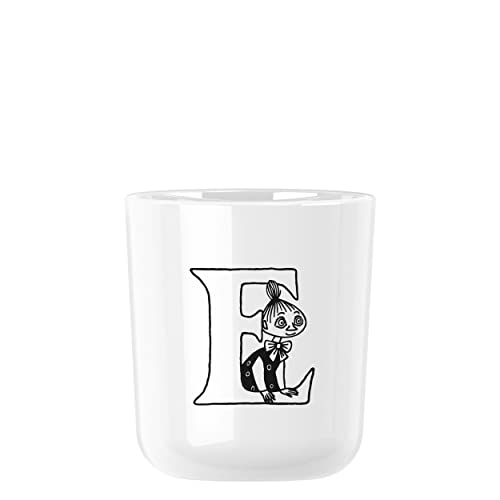 Rig-Tig Tasse Moomin ABC - E, Becher mit Buchstabe, Kunststoff, Weiß, 200 ml, Z00706-E von RIG-TIG by Stelton