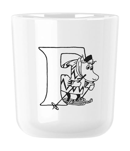 Rig-Tig Tasse Moomin ABC - F, Becher mit Buchstabe, Kunststoff, Weiß, 200 ml, Z00706-F von RIG-TIG by Stelton