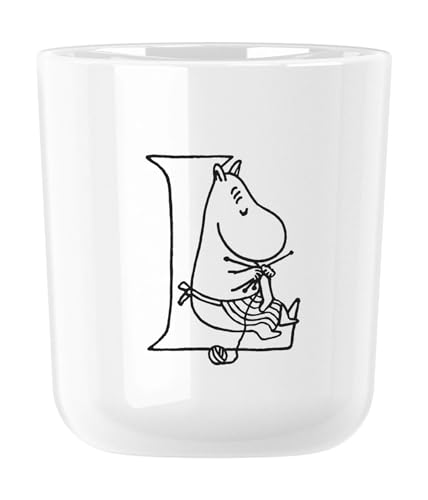 Rig-Tig Tasse Moomin ABC - L, Becher mit Buchstabe, Kunststoff, Weiß, 200 ml, Z00706-L von RIG-TIG by Stelton