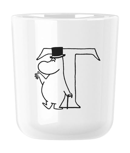 Rig-Tig Tasse Moomin ABC - T, Becher mit Buchstabe, Kunststoff, Weiß, 200 ml, Z00706-T von RIG-TIG by Stelton