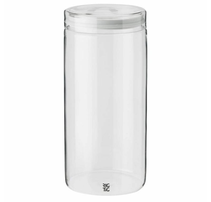 RIG-TIG Vorratsglas Store-It Light Grey, 1.5 L, Borosilikatglas, Silikon von RIG-TIG