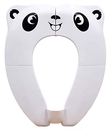 [Upgrade Version] Toilettensitz Kinder - RIGHTWELL Faltbarer Toilettensitz Kinder für Reise Töpfchen,Tragbar Reise WC Sitz Kleinkind Töpfchentrainer mit Aufbewahrungstüte (Weiß) von RIGHTWELL