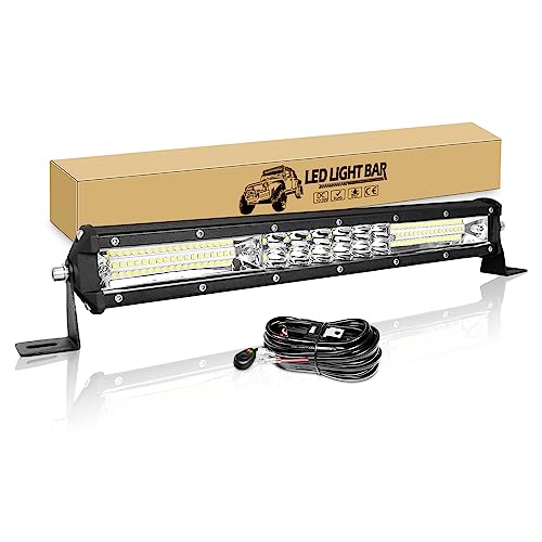 RIGIDON 15 Zoll 38cm 144W Led Arbeitsscheinwerfer Bar mit 12V kabelbaum, Offroad Beleuchtung Zusatzscheinwerfer Auto Scheinwerfer für 4x4 Traktor SUV ATV LKW, 6000K Led Rückfahrscheinwerfer RIGIDON 15 Zoll 38cm 144W Led Arbeitsscheinwerfer Bar mit 12V kabelbaum, Offroad Beleuchtung Zusatzscheinwerfer Auto Scheinwerfer für 4x4 Traktor SUV ATV LKW, 6000K Led Rückfahrscheinwerfer von RIGIDON