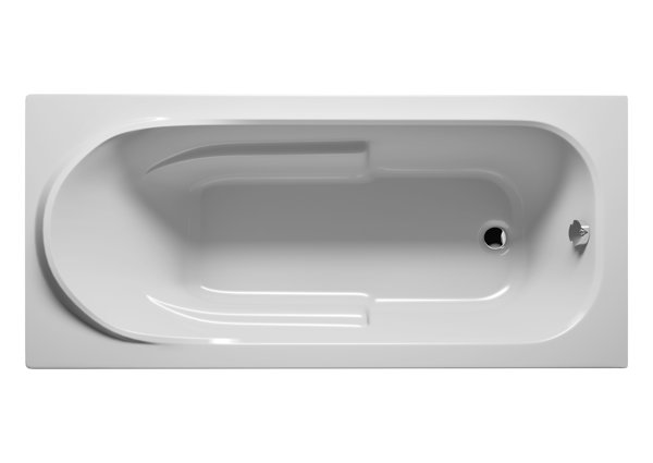 RIHO Columbia Rechteck-Badewanne, Einbau, 1-Sitzer, weiß, B00, Ausführung: 175x80x48,5cm, Nutzinhalt: 175 Liter von RIHO