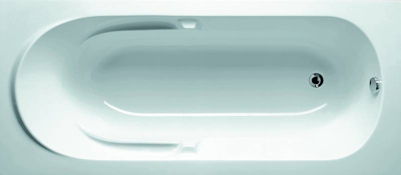 RIHO Future Rechteck-Badewanne, Einbau, 1-Sitzer, weiß glänzend, B075001005 von RIHO