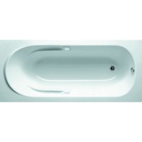 RIHO Future Rechteck-Badewanne, Einbau, 1-Sitzer, weiß glänzend, von RIHO