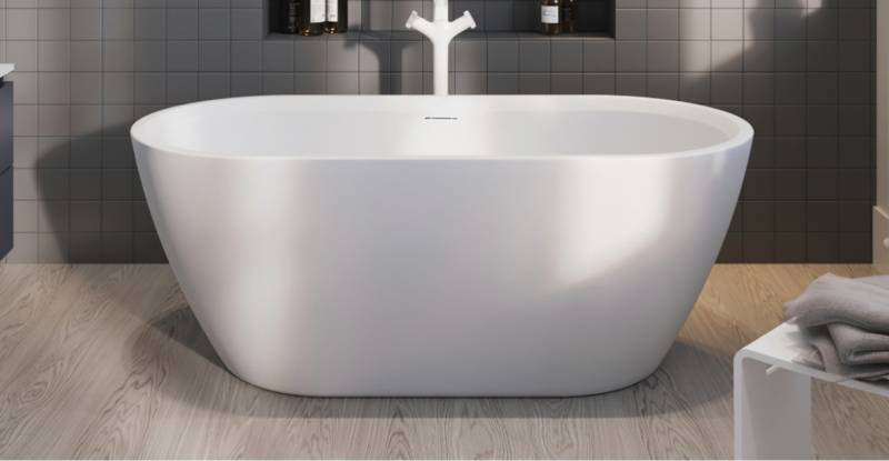 RIHO Inspire freistehende Badewanne, 180x80x60cm, 233 Liter, optional mit Riho Fall, B085001005 von RIHO