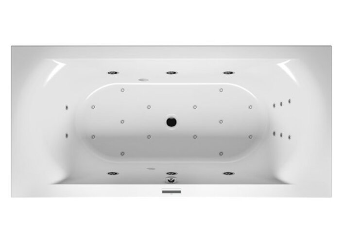 RIHO Lima Rechteck-Badewanne, Version links, mit Joy-System, Einbau, 2-Sitzer, weiß, B054009005 von RIHO