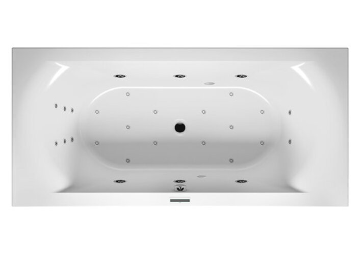 RIHO Lima Rechteck-Badewanne, Version rechts, mit Joy-System, Einbau, 2-Sitzer, weiß, B053014005 von RIHO
