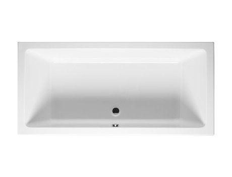 RIHO Lugo Rechteck-Badewanne, Einbau, 2-Sitzer, seidenmatt weiß, B13, Ausführung: 170x75x47cm, Nutzinhalt: 170 Liter von RIHO