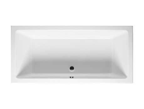 RIHO Lugo Rechteck-Badewanne, Einbau, 2-Sitzer, seidenmatt weiß, B13, Ausführung: 180x80x47,5cm, Nutzinhalt: 215 Liter von RIHO