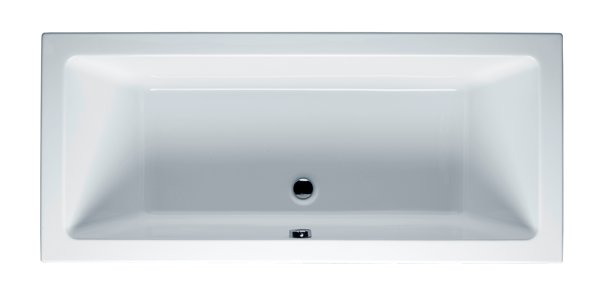 RIHO Lusso Rechteck-Badewanne, Einbau, 2-Sitzer, weiß, B0, Ausführung: 160x70x47cm, Nutzinhalt: 154 Liter von RIHO