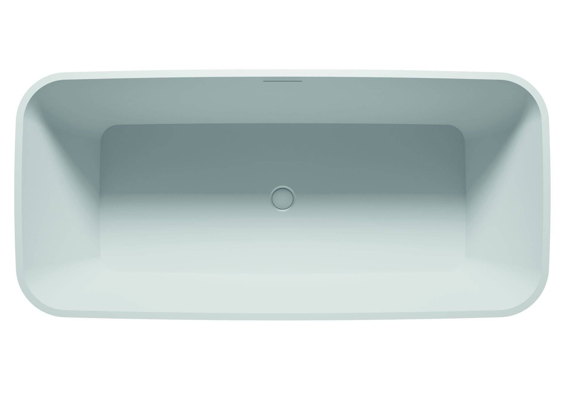 RIHO Oval freistehende Badewanne, SolidSurface, 160x72x56,5cm, 222 Liter, B129001105 von RIHO
