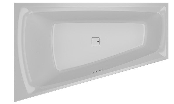 RIHO Still Smart Eck-Badewanne, mit Riho Fall, PlugPlay-Variante, 170x110x62cm, mit Ab-/Überlaufgarnitur, 240 Liter, 2-Sitzer, weiß, B10, Ausführung: Version links von RIHO