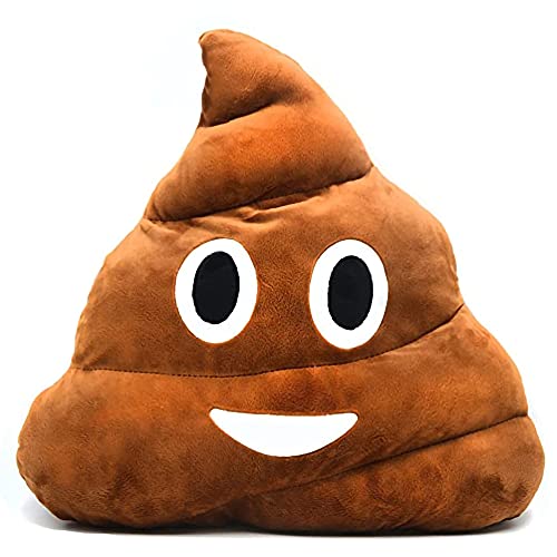 RIHUD Poop Plush Pillow Round Triangle Emotion Cushion Cute Decorative Stuffed Toy Brown Gifts for Kids and Friends (Poop) (braun) von RIHUD