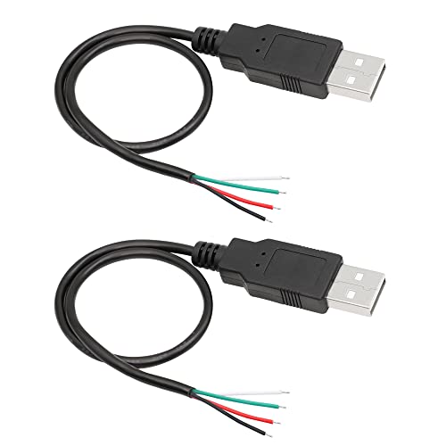 RIIEYOCA 2 Pack USB 2.0 Stecker 4pin blanken Draht, USB Strom Datenkabel DIY Pigtail Kabel für USB-Geräte installiert oder DIY ersetzen Reparatur RIIEYOCA 2 Pack USB 2.0 Stecker 4pin blanken Draht, USB Strom Datenkabel DIY Pigtail Kabel für USB-Geräte installiert oder DIY ersetzen Reparatur von RIIEYOCA