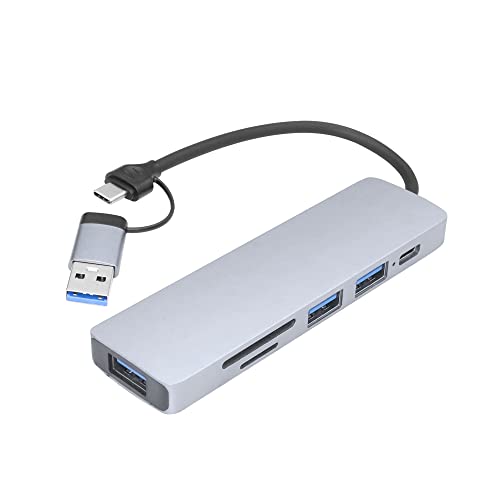 RIIEYOCA USB-C-zu-USB-Multiport-Hub, Aluminium 2-in-1-Typ-C- und USB-Adapter, mit 3 USB-Anschlüssen, SD/TF-Kartenleser, Schließen Sie Ihr Telefon, Laptop für Maus, Tastatur an RIIEYOCA USB-C-zu-USB-Multiport-Hub, Aluminium 2-in-1-Typ-C- und USB-Adapter, mit 3 USB-Anschlüssen, SD/TF-Kartenleser, Schließen Sie Ihr Telefon, Laptop für Maus, Tastatur an von RIIEYOCA