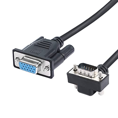 RIIEYOCA VGA Kabel,90 Grad VGA Stecker auf VGA Buchse Kabel 0,5 m,15-polig, Full HD 1080P(Up) von RIIEYOCA