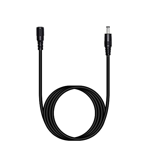 RIIEYOCA DC 5,5 mm x 2,5 mm Stecker auf 5,5 mm x 2,1 mm Buchse Stecker Jack Verlängerungskabel für Überwachungskamera, CCTV (2 m) von RIIEYOCA