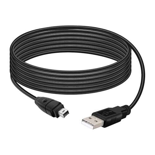 RIIEYOCA 1.8m USB 2.0 Typ A Stecker auf IEEE 1394 Firewire 4Pin Stecker iLink Adapterkabel für Digitalkamera,Camcorder,Laptop,DV,Schwarz von RIIEYOCA