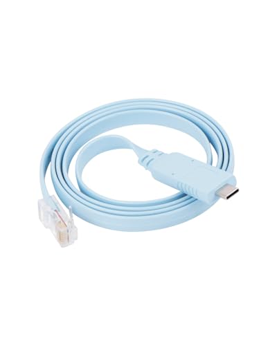 RIIEYOCA RJ45 Konsolenkabel auf USB C, Type C Cisco Konsolenkabel für Switches, Router, Firewalls, Server mit RJ45 Konsolenschnittstelle, etc. (1M / 3,3FT) von RIIEYOCA