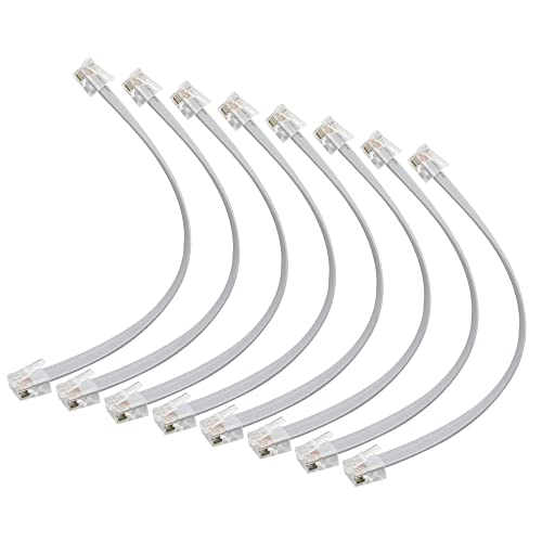 RIIEYOCA Kurzes Cat5e-Ethernet-Patchkabel 15cm, flaches RJ45-Computer-LAN-Netzwerkkabel für Router, Modem, Switch, Server (8 Stück, Grau) von RIIEYOCA