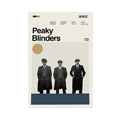 Peaky Blinders Poster – Retro-Filmposter 1 Leinwandposter Schlafzimmer Dekor Sport Landschaft Büro Zimmer Dekor Geschenk ungerahmt 50 x 75 cm von RIKCAT