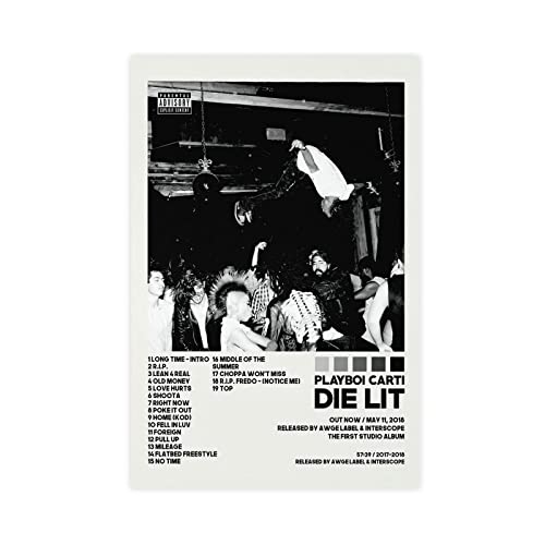 Playboi Carti Poster Die Lit Rap Leinwand Poster Schlafzimmer Dekor Sport Landschaft Büro Zimmer Dekor Geschenk ungerahmt 30 x 45 cm von RIKCAT