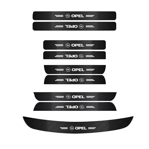 RIKCAT Auto Einstiegsleisten Schutz für Opel Combo Life XL E, Türschweller Aufkleber Kohlefaser Türeinstiegsschutz Schutzfolie Kratzfeste Lackschutz Auto Tuning Zubehör,9PCS von RIKCAT