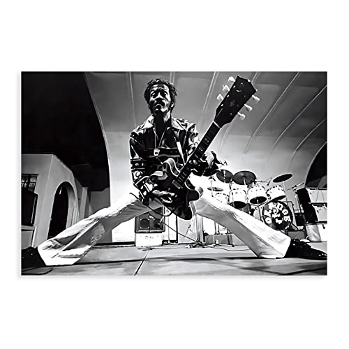 RIKCAT Chuck Berry (1) Leinwand-Poster, Wandkunst, Dekordruck, Bild, Gemälde für Wohnzimmer, Schlafzimmer, Dekoration, ungerahmt, 60 x 90 cm von RIKCAT