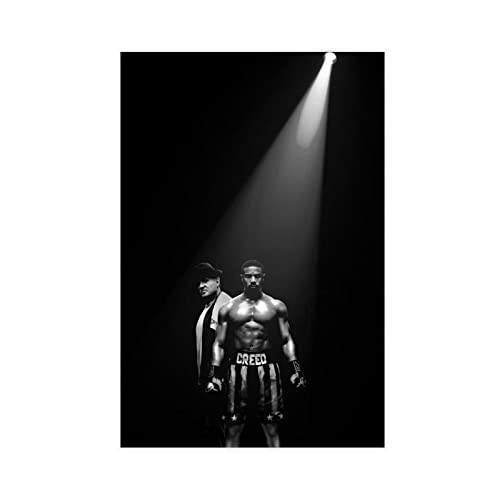 RIKCAT Filmposter Creed II, Leinwand-Poster, Wandkunst, Dekor, Bild, Gemälde für Wohnzimmer, Schlafzimmer, Dekoration, ungerahmt, 50 x 75 cm von RIKCAT