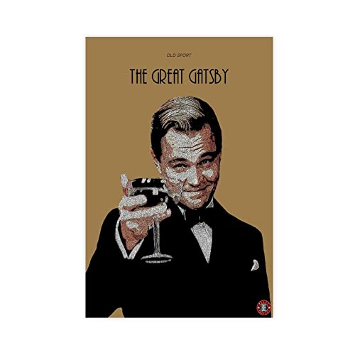 RIKCAT Filmposter "The Great Gatsby", Leinwand-Poster, Wandkunst, Dekor, Bild, Gemälde für Wohnzimmer, Schlafzimmer, Dekoration, ungerahmt, 50 x 75 cm von RIKCAT